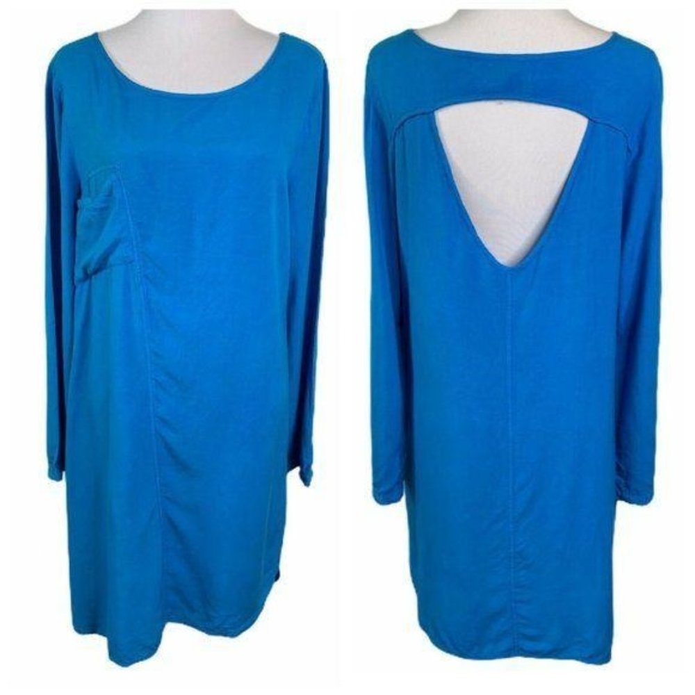 Porridge Long Sleeve Cutout Back Pocket Dress